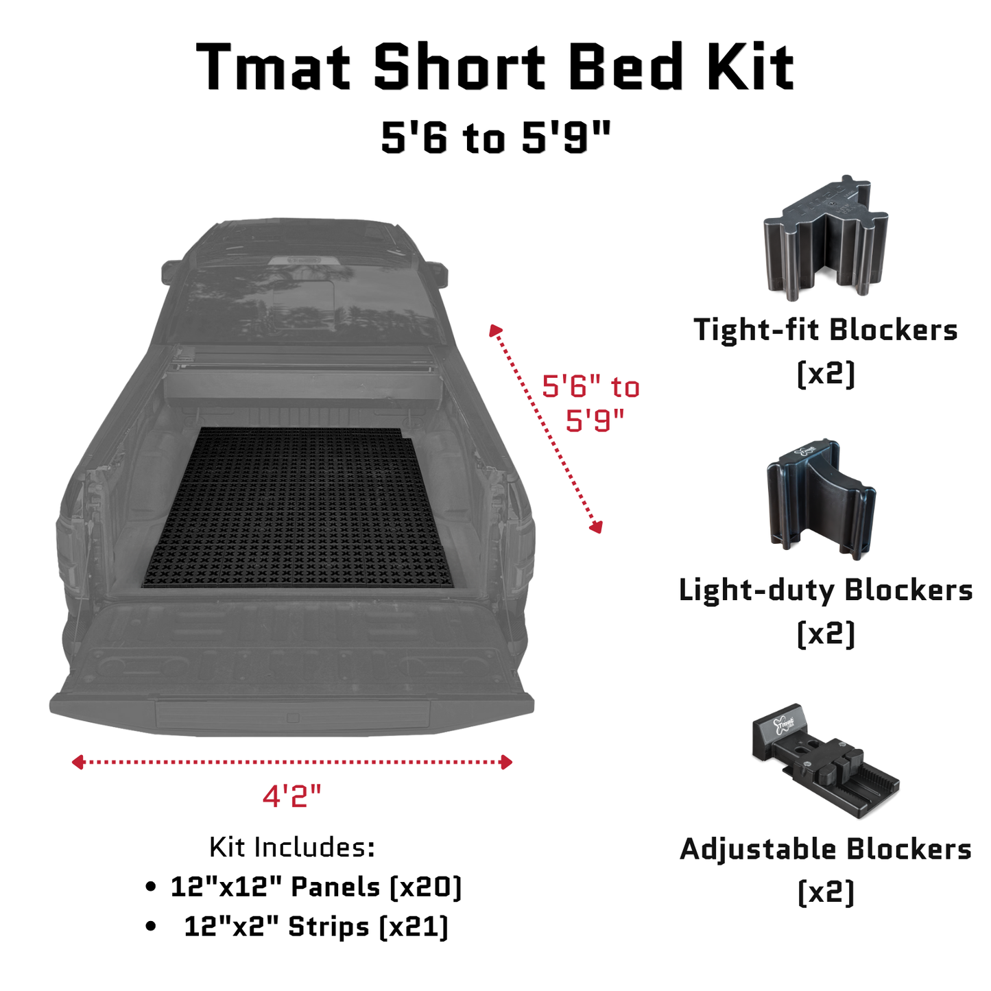 Tmat Truck Bed Organizer Slide Out Mat | Chevrolet Silverado 1500 Short Bed