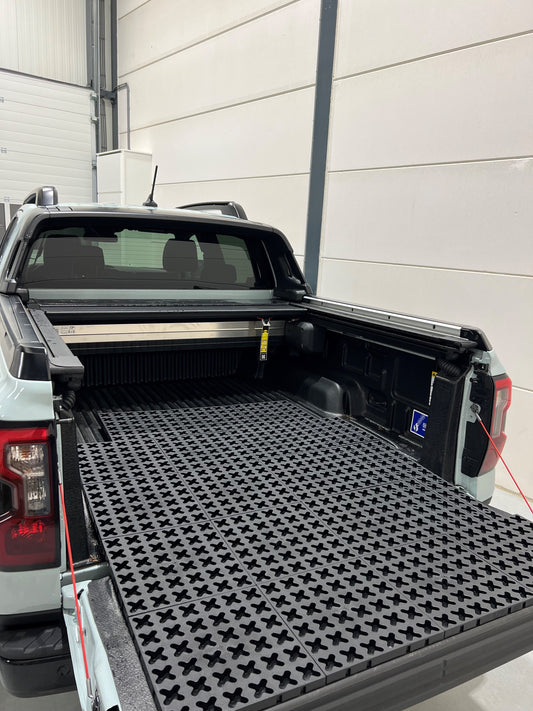 TMAT slide-out truck bed mat in Ford Ranger