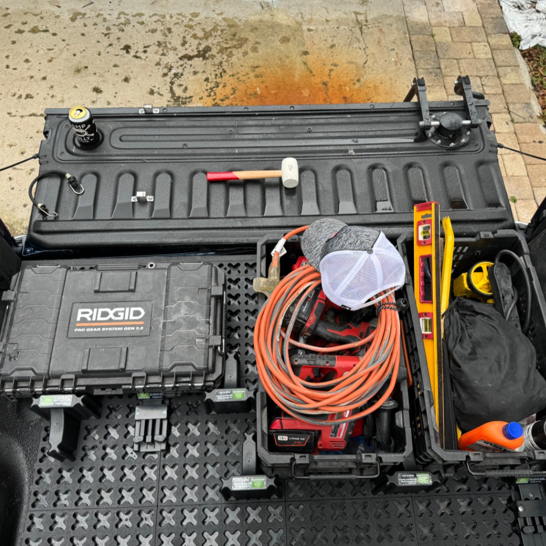 Tmat Compact Truck Bed Organizer Slide Out Mat with Drainage | Universal Fit