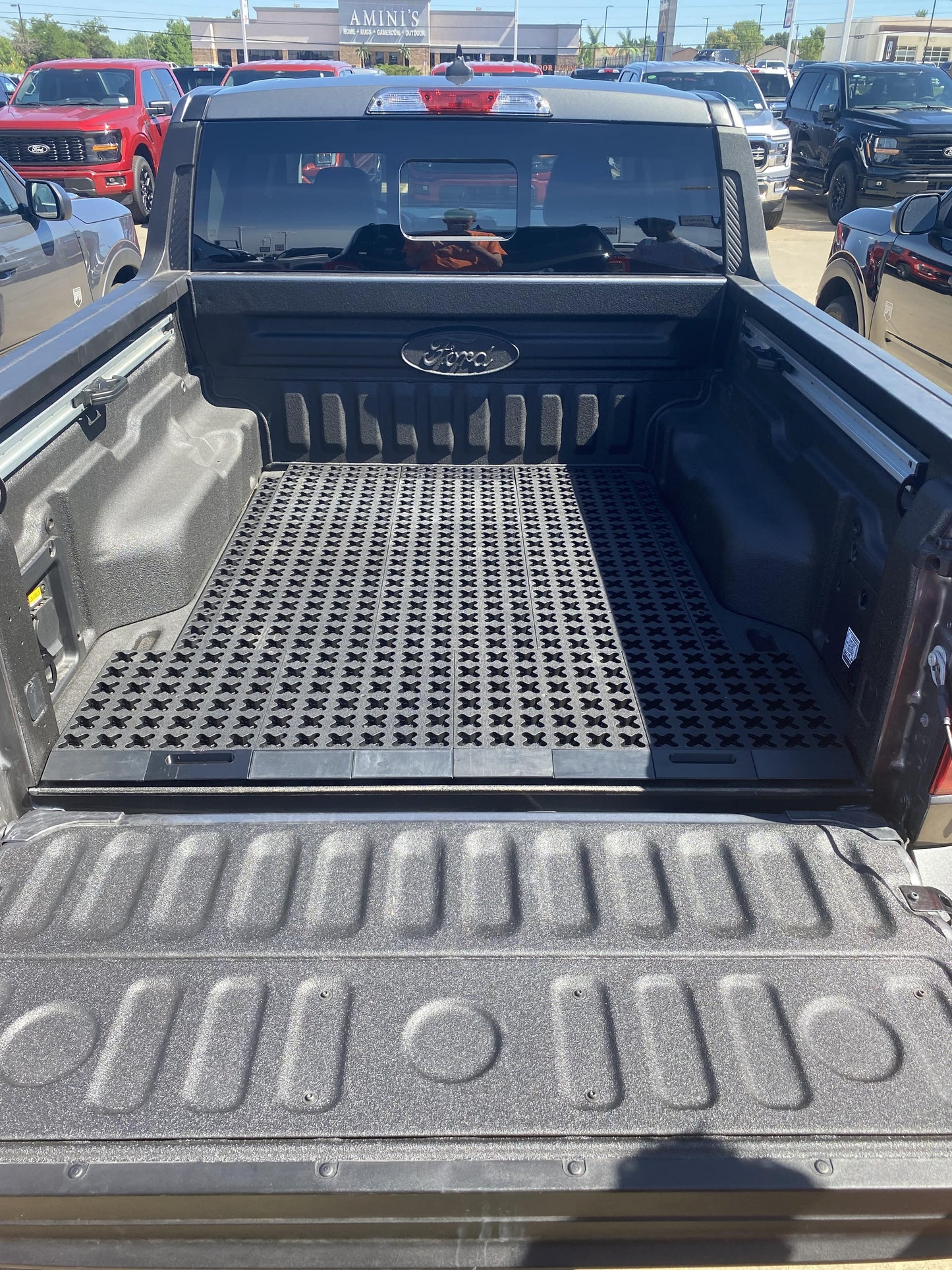 Tmat Compact Truck Bed Organizer Slide Out Mat with Drainage | Universal Fit